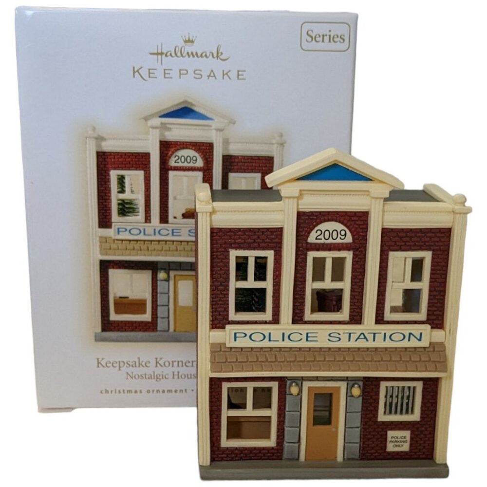 Hallmark Keepsake Ornament Police Station 2009 Nostalgic Houses & Shops